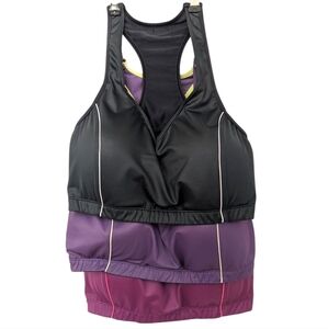3 Moving Comfort Vixen Sports Bras Pull On Wire Free Workout Athletic XL C/D